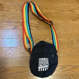 Black Adjustable Sheetz Branded Purse Over The Shoulder Bag OS NWT Rainbow Strap